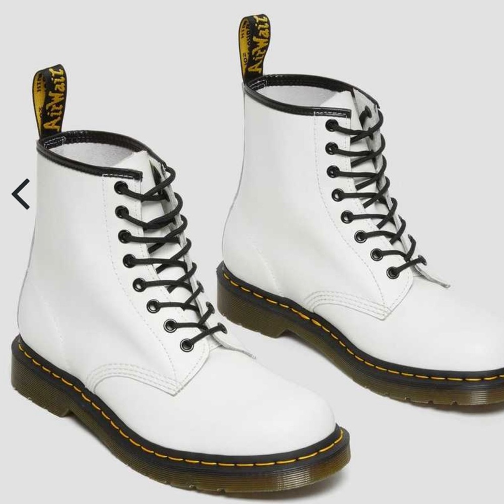Dr. Martens white lace up boots women’s size 10